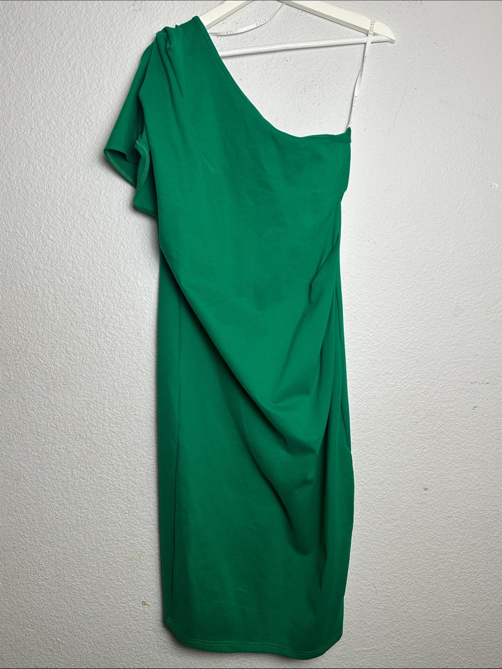 Green One Shoulder Sheath Dress Womens Size 12 Wedding Guest Formal Cocktail